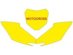 Bihr Fonds De Plaque BLACKBIRD Jaune Honda CRF250R/450R