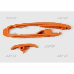 Bihr Kit Patin De Bras Oscillant + Patin De Chaîne Inférieur UFO Orange KTM