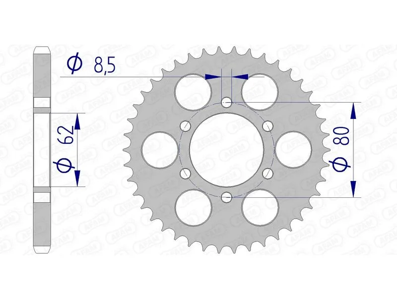 Bihr Couronne AFAM Alu Ultra-Light Anodisé Dur 13208 - 428 - 51 Dents 1 Bihr Couronne AFAM Alu Ultra-Light Anodisé Dur 13208 - 428 - 51 Dents