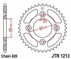 Bihr Couronne JT SPROCKETS Acier Standard 1213 - 420 - 37 Dents