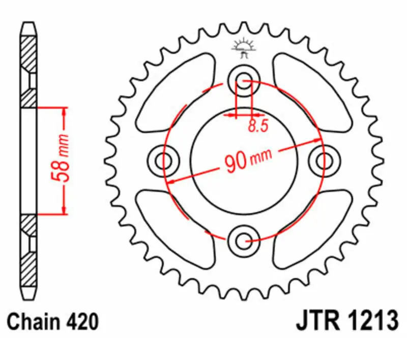Bihr Couronne JT SPROCKETS Acier Standard 1213 - 420 - 37 Dents 1 Bihr Couronne JT SPROCKETS Acier Standard 1213 - 420 - 37 Dents