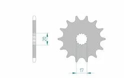 Bihr Pignon AFAM Acier Standard 21203 - 520 - 13 Dents