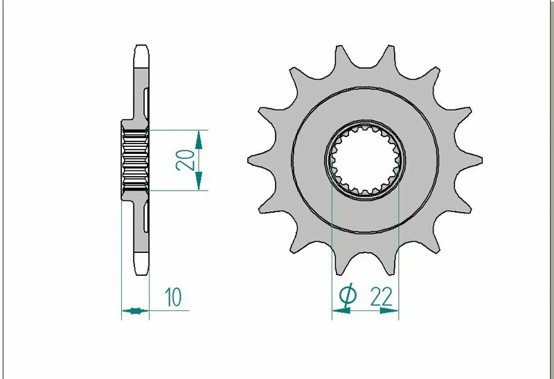 Bihr Pignon AFAM Acier Standard 43302 - 520 - 13 Dents 1 Bihr Pignon AFAM Acier Standard 43302 - 520 - 13 Dents