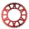 Bihr Couronne SCAR 50 Dents Alu Ultra-light Anti-boue Pas 520 Type SRS230 Rouge - 50 Dents
