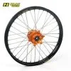 Bihr Roue Avant Complète HAAN WHEELS 21x1,60x36T Jante Noir/moyeu Orange/rayons Noir/têtes De Rayons Orange