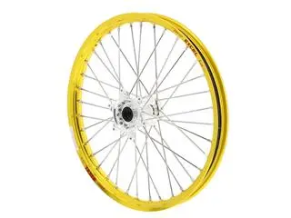 Bihr Roue Avant Complète HAAN WHEELS 21x1,60x36T Jante Jaune/moyeu Argent/rayons Argent/têtes De Rayons Argent 1 Bihr Roue Avant Complète HAAN WHEELS 21x1,60x36T Jante Jaune/moyeu Argent/rayons Argent/têtes De Rayons Argent