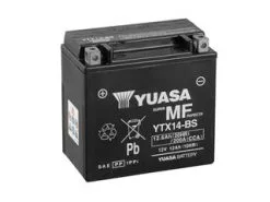 Bihr Batterie YUASA YTX14-BS Sans Entretien Livrée Avec Pack Acide