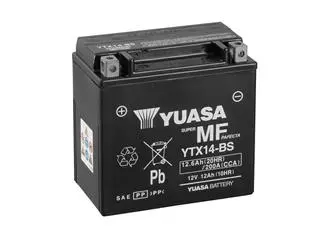 Bihr Batterie YUASA YTX14-BS Sans Entretien Livrée Avec Pack Acide 1 Bihr Batterie YUASA YTX14-BS Sans Entretien Livrée Avec Pack Acide