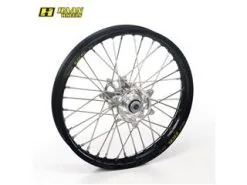 Bihr Roue Arrière Complète HAAN WHEELS 18x2,15x36T Jante Noir/moyeu Argent/rayons Argent/têtes De Rayons Argent