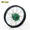 Bihr Roue Arrière Complète HAAN WHEELS 17x4,50x36T Jante Noir/moyeu Vert/rayons Noir/têtes De Rayons Vert