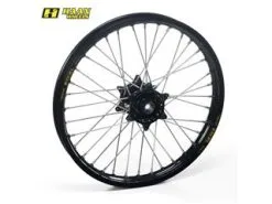 Bihr Roue Arrière Complète HAAN WHEELS 19x2,15x36T Jante Noir/moyeu Noir/rayons Argent/têtes De Rayons Argent