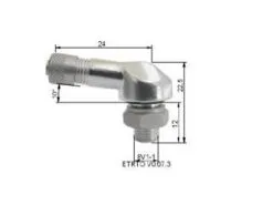 Valve Pneumatique Alu BIHR Ø8,5mm Argent