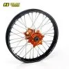 Bihr Roue Arrière Complète HAAN WHEELS A60 18x2,15x36T Jante Noir/moyeu Orange/rayons Noir/têtes De Rayons Argent