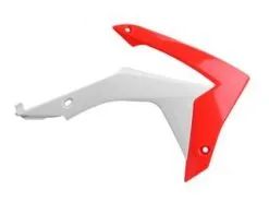 Bihr Ouïes De Radiateur POLISPORT Couleur Origine Rouge/blanc Honda CRF250R/CRF450R