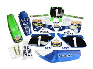 Bihr Kit Plastiques & Déco UFO Hot Wheels Replica Kawasaki KX125/250 1 Bihr Kit Plastiques & Déco UFO Hot Wheels Replica Kawasaki KX125/250