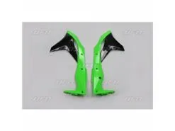 Bihr Ouïes De Radiateur UFO Couleur Origine 2017 Vert/noir Kawasaki KX250F