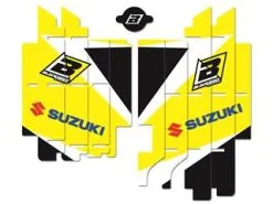 Bihr Kit Déco De Cache Radiateur BLACKBIRD Dream Graphic 3 Jaune Suzuki RM-Z450