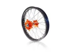 Bihr Kit Roues Complètes Avant + Arrière ART MX 21x1,60/18x2,15 Jante Noir/moyeu Orange KTM