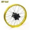 Bihr Roue Arrière Complète HAAN WHEELS 19x1,85x36T Jante Jaune/moyeu Noir/rayons Argent/têtes De Rayons Argent