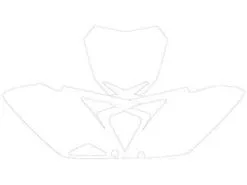 Bihr Fonds De Plaque BLACKBIRD Blanc Suzuki RM-Z450