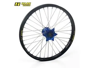 Bihr Roue Avant Complète HAAN WHEELS 21x1,60x36T Jante Noir/moyeu Bleu/rayons Argent/têtes De Rayons Argent 1 Bihr Roue Avant Complète HAAN WHEELS 21x1,60x36T Jante Noir/moyeu Bleu/rayons Argent/têtes De Rayons Argent