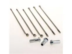 Bihr Jeu De Rayons HAAN WHEELS 16,5" Argent/têtes De Rayons Argent 36 Pièces