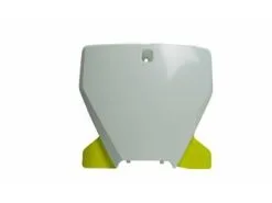 Bihr Plaque Numéro Frontale RACETECH Blanc/Yellow Husqvarna TC/FC