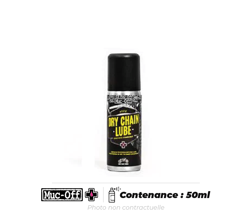 Bihr Lubrifiant Chaîne MUC-OFF Dry PTFE Chain Lube 50ml 1 Bihr Lubrifiant Chaîne MUC-OFF Dry PTFE Chain Lube 50ml